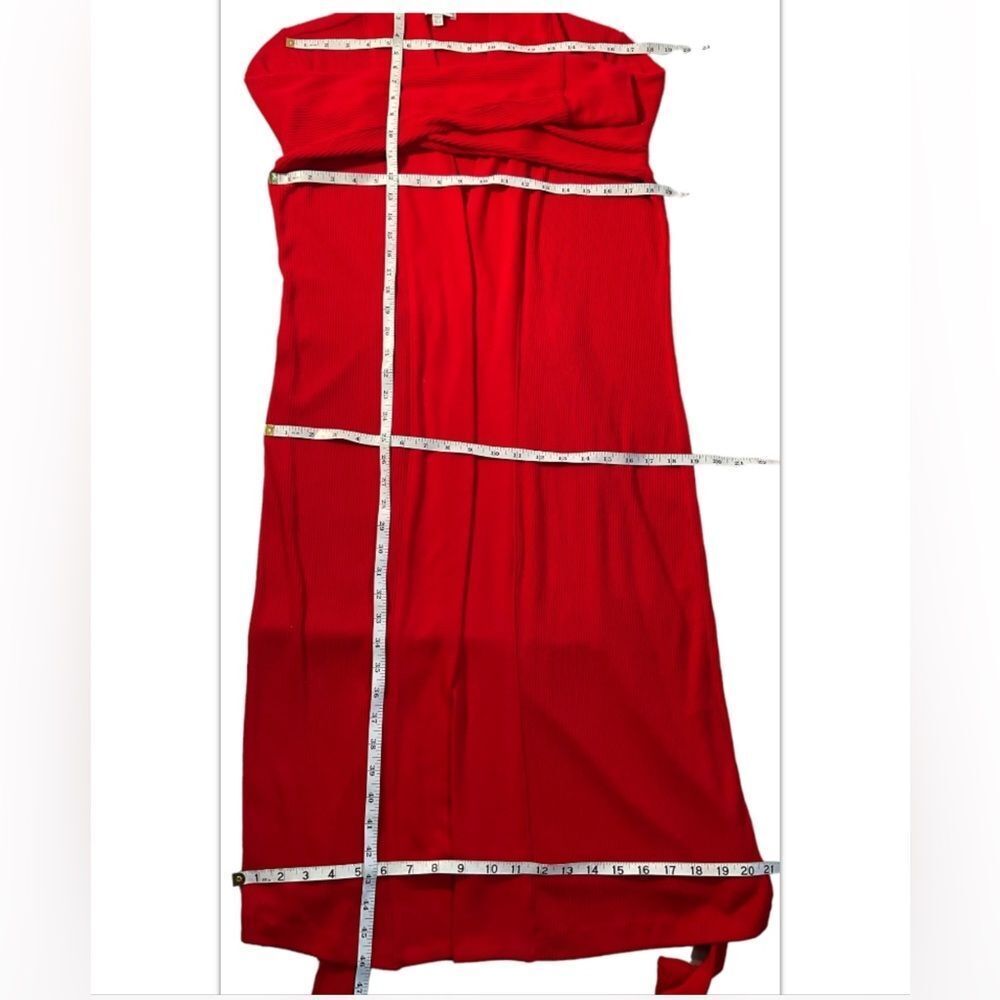 PJ Salvage RITER  Women’s Textured Essentials Ribbed Robe Heather Red Size M - Picture 10 of 15